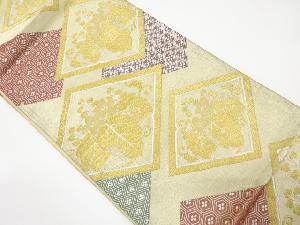 アンティーク　菱に桐模様織り出し袋帯（材料）